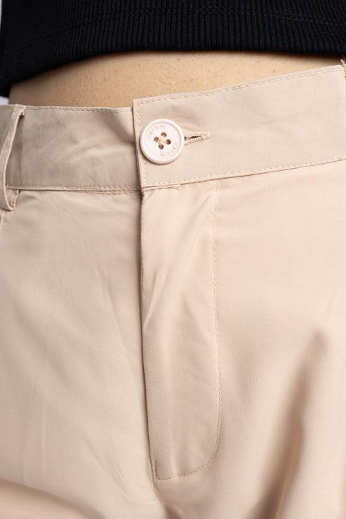 The Beige Straight Fit Pants
